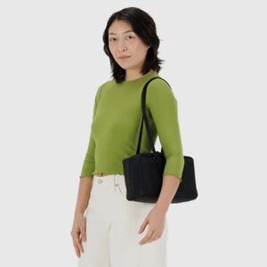 BAGGU Regular Black Nylon Bowler Bag